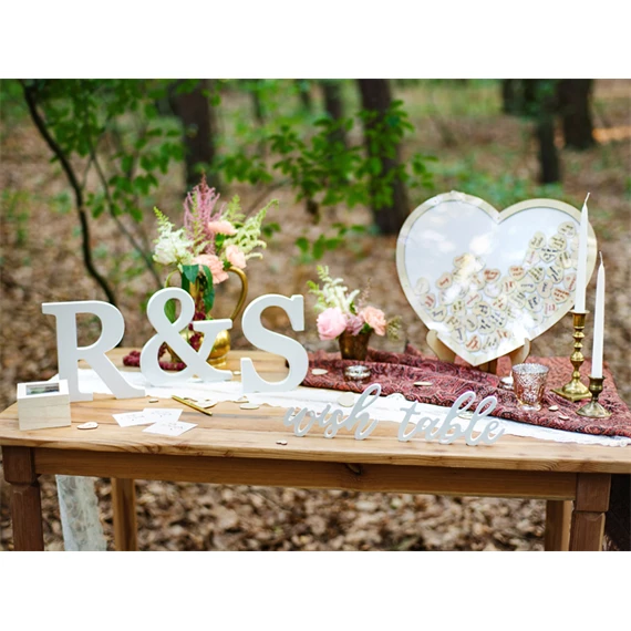 Fa tábla &, fehér, 19,5x20,5 cm