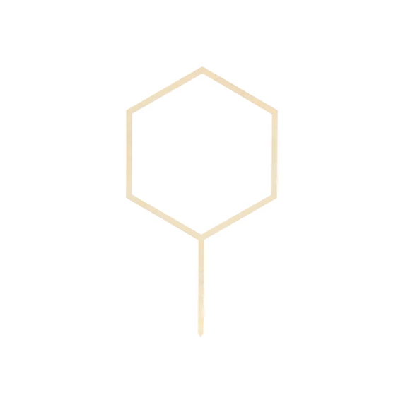 Fa tortadísz hatszög 24 cm