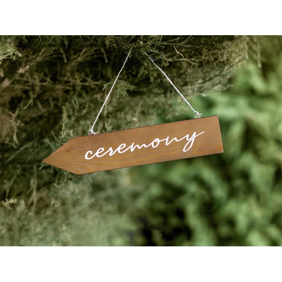 Fa útjelző tábla ceremónia, 36x7,5 cm