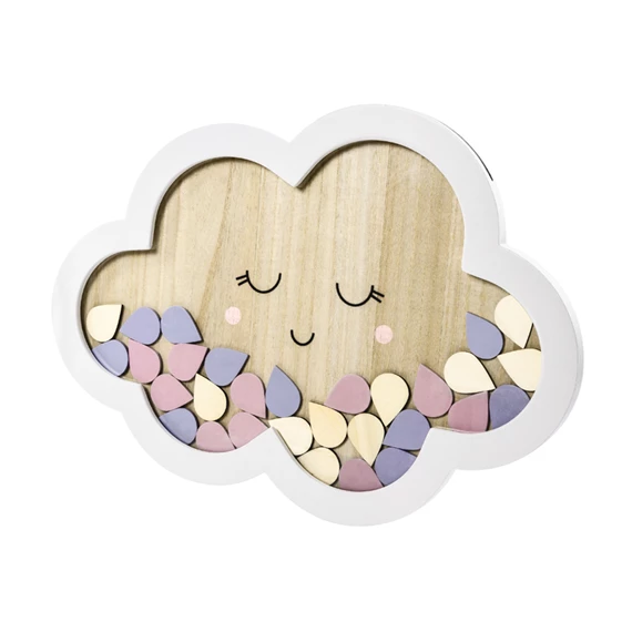 Fa vendégkönyv felhő alakú 30,5x43 cm