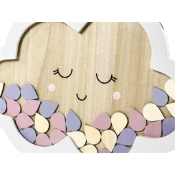 Fa vendégkönyv felhő alakú 30,5x43 cm