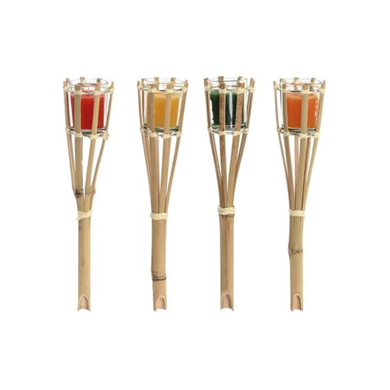 Fáklya gyertyával 6,5x6,5x31 cm 4 féle