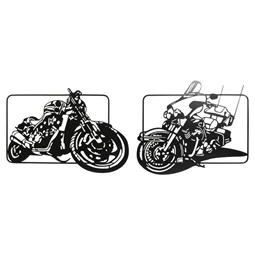 Fali dekoráció motor 71x1,3x54 cm 2 féle