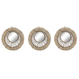 Fali dekoráció tükörrel 20x1x20 cm S/3