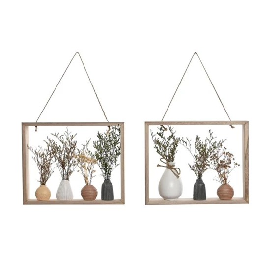 Fali dekoráció vázák 30x6x24 cm 2 féle