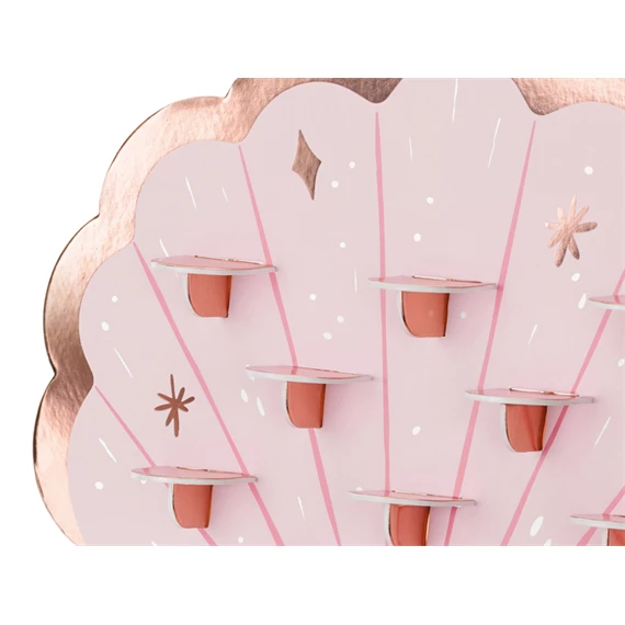 Falra szerelhető kagyló 43x38 cm rózsaszín