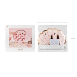 Falra szerelhető kagyló 43x38 cm rózsaszín