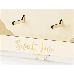 Fánkfal szív természetes fa 65x59 cm