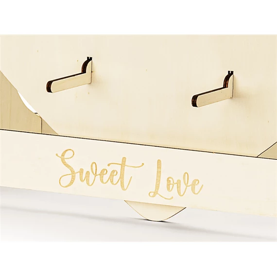 Fánkfal szív természetes fa 65x59 cm