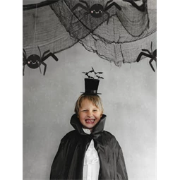 Fejpánt hengerrel és denevérekkel 19x26 cm fekete