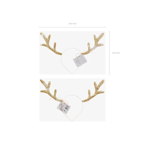 Fejpánt rénszarvas arany 34,5x22 cm
