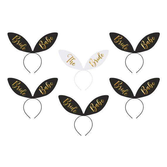 Fejpántok bride squad, 15x29 cm, mix S/6