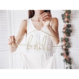 Fém akasztó menyasszony arany 45x27 cm