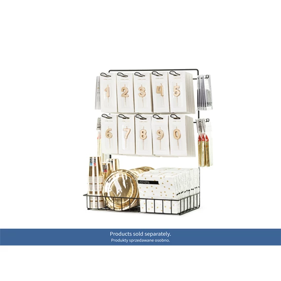 Fém állvány kosárral, töltelék nélkül