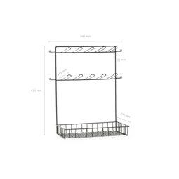 Fém állvány kosárral, töltelék nélkül