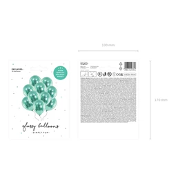 Fényes lufi 30 cm palackzöld S/10