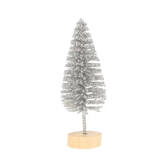 Fenyő dekoráció mini, glitteres 6 cm S/8