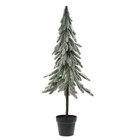 Fenyő törzses, havas, cserépben 120 cm