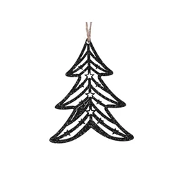 Fenyőfa glitteres, akasztós 8,5x10,5 cm S/8