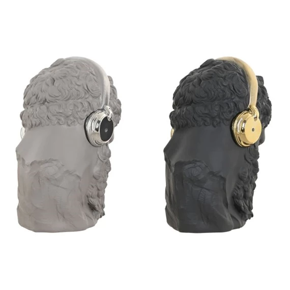 Figura férfi fülhallgatóval 14x10x17 cm 2 féle