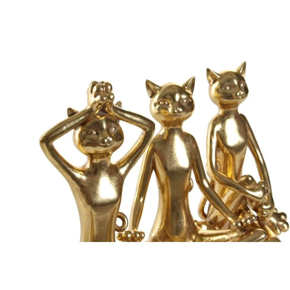 Figura macska jóga 15x12x24 cm 3 féle