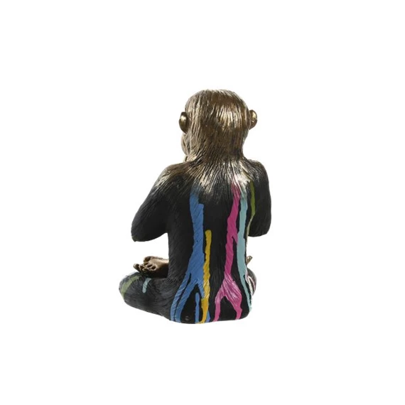 Figura majom jóga 19x12x24,5 cm 3 féle