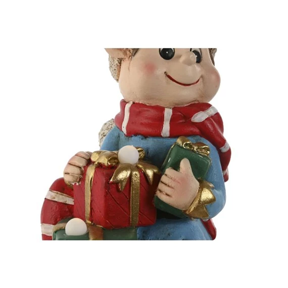 Figura manó szánkóval, LED-es 33x18x35 cm