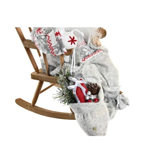 Figura mikulás hintaszékben 23x25x35 cm
