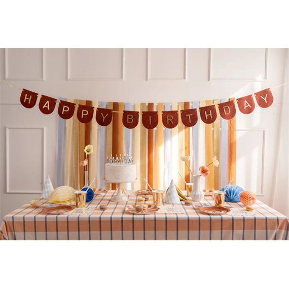 Filc banner boldog születésnapot barna 3 m