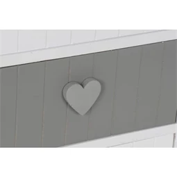 Fiókos szekrény szív alakú fogantyúval 40x29x58 cm