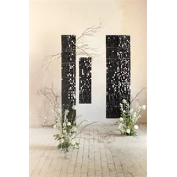 Flitter háttérpanel négyzet alakú fekete 30x30 cm