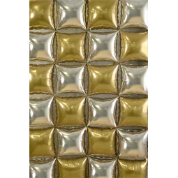 Fólia lufi függöny kétoldalas négyzet, arany-ezüst, 35x35 cm S/4