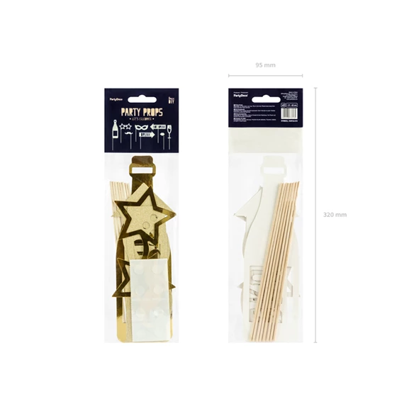 Fotó kellékek let`s celebrate mix arany 21-42 cm S/8