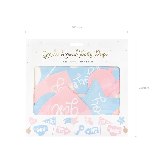 Fotó kellékek nem felfedő buli, mix 29,5x8,5 cm S/11