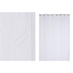 Függöny hímzett, gyűrűs 140x260 cm