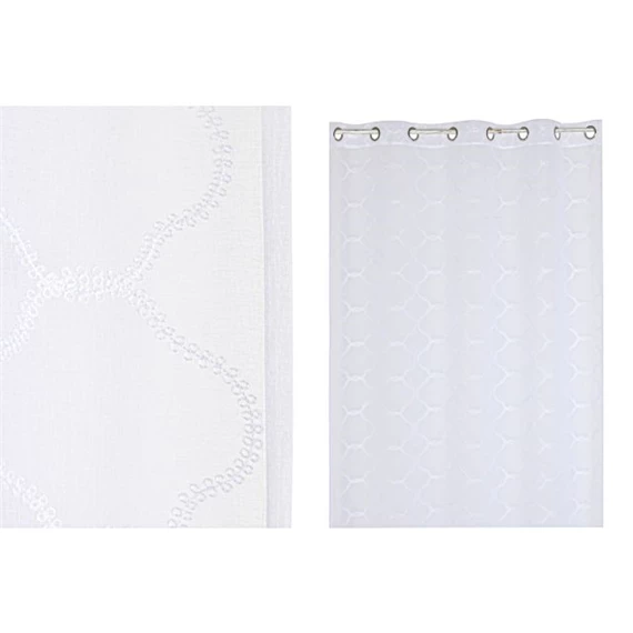 Függöny hímzett, gyűrűs 140x260 cm