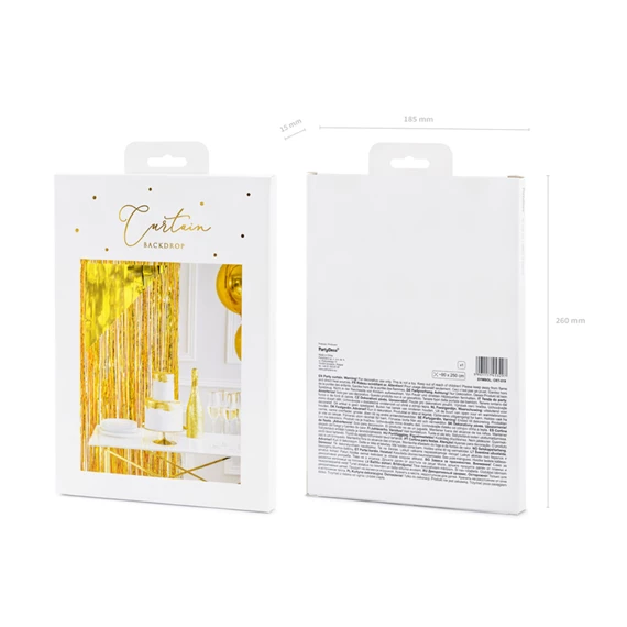 Függöny party arany 0.9 x 2.5 m