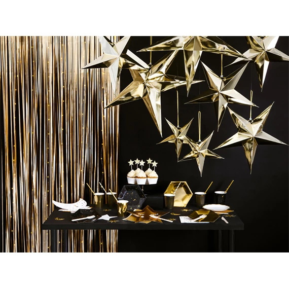 Függöny party arany 90x250 cm