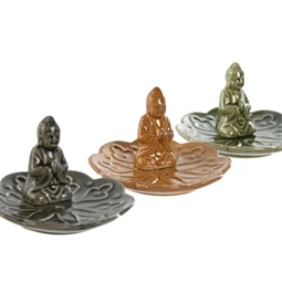 Füstölő tartó Buddha 10,5x10,5x7 cm 3 féle