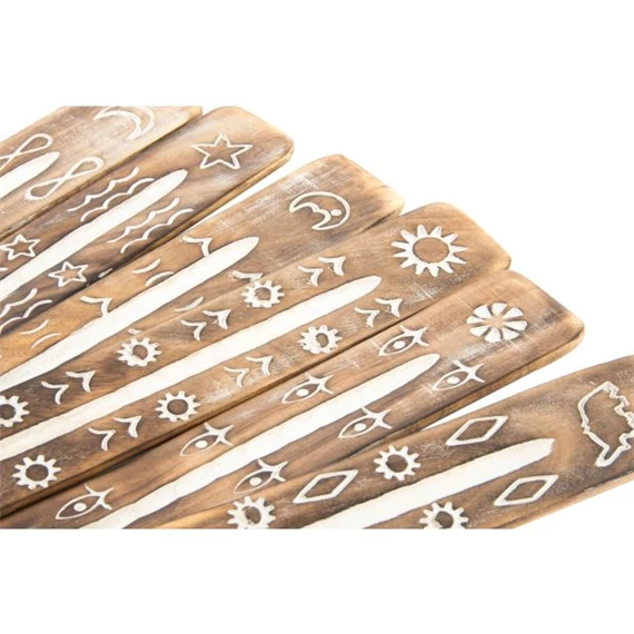 Füstölőtartó népies 26x3x0,5 cm 6 féle