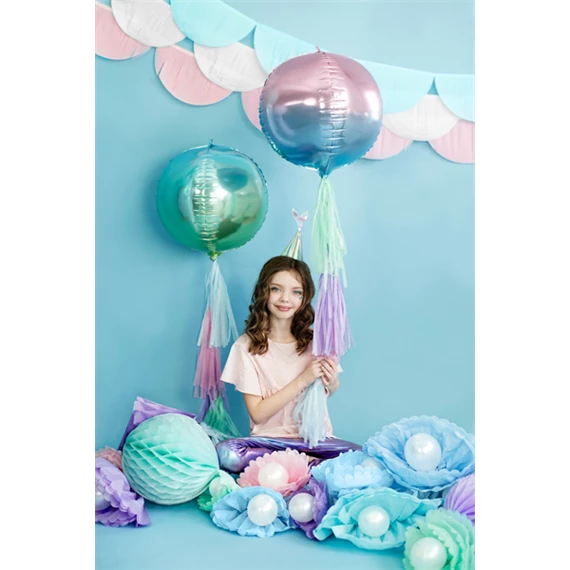 Girland bojtokkal, mix, 30 cm x 1,5 m