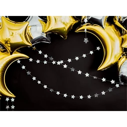 Girland csillagok ezüst 3,6 m