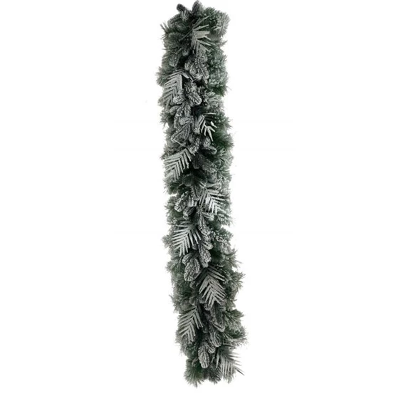 Girland fenyő, pálmalevelekkel, havas 190 cm