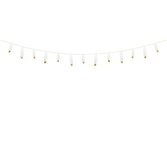 Girland tollak 1.6 m fehér és arany