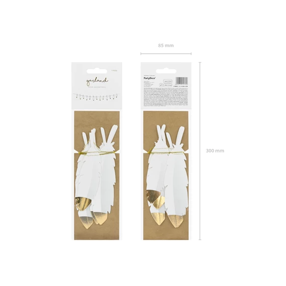 Girland tollak 1.6 m fehér és arany