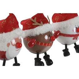 Gömb Mikulás, akasztós 11,5x8,5x9 cm 3 féle