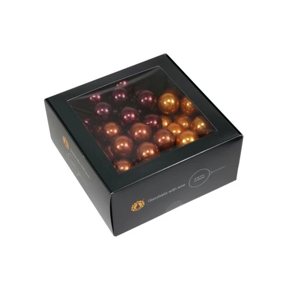 Gömb betűzős 3 cm caramel brown S/72