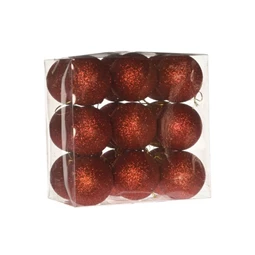 Gömb dobozban, glitteres 5 cm S/18