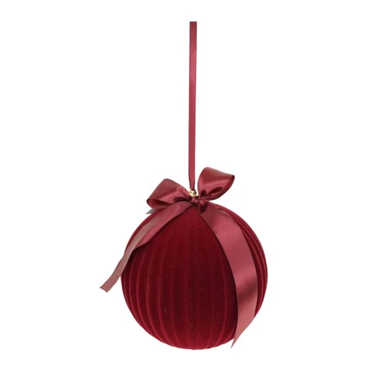 Gömb masnival, flokkolt, akasztós 20 cm
