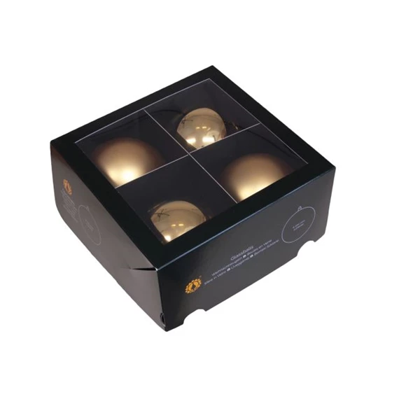 Gömb 10 cm bright gold combi S/4